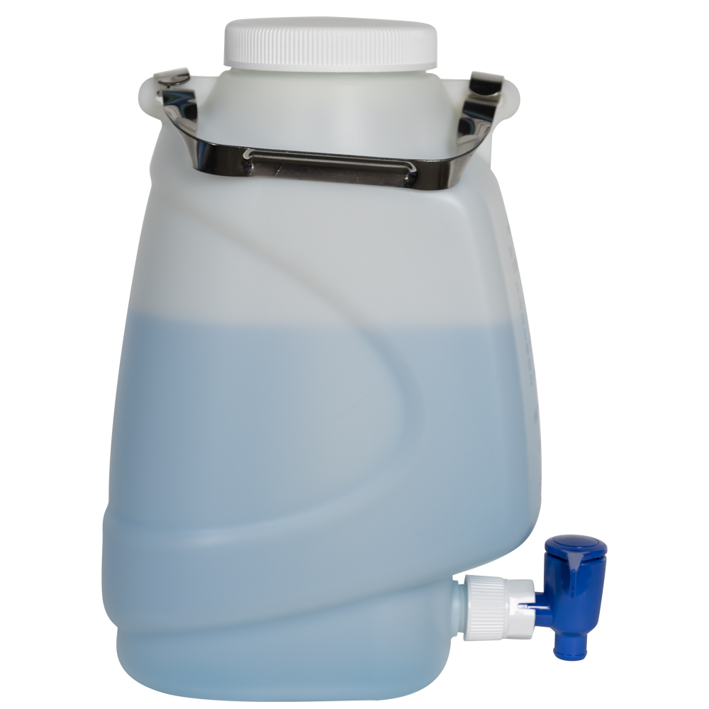 5 Liter Diamond® RealSeal™ Rectangular HDPE Carboy with Spigot | U.S ...