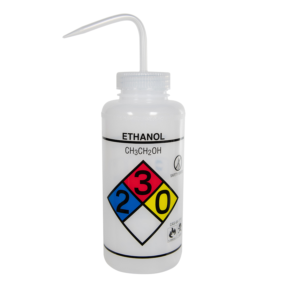 1000ml 32 Oz Scienceware® Ethanol Safety Vented And Labeled Wide Mouth