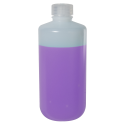 16 oz./500mL Natural HDPE Nalgene™ Low-Particulate Narrow Mouth Bottle with 28mm Cap