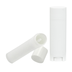 White Lip Balm Tubes with Caps