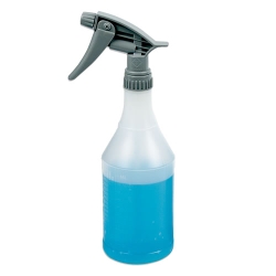 24 oz. HDPE Chemical Resistant Spray Bottle with Gray Polypropylene Sprayer