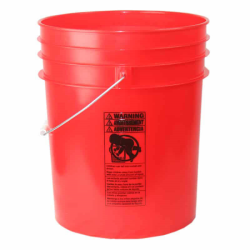 Premium Purple 5 Gallon Round Bucket with Wire Bail & Plastic Grip | U ...