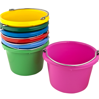 Molded Rubber-Polyethylene 8 Quart Pails | U.S. Plastic Corp.