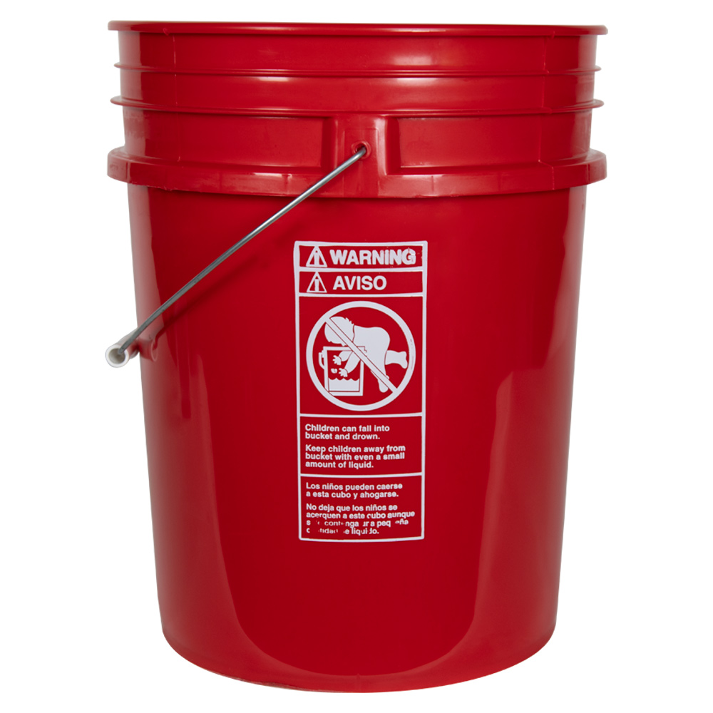 Premium Red 20 Liter Bucket | U.S. Plastic Corp.