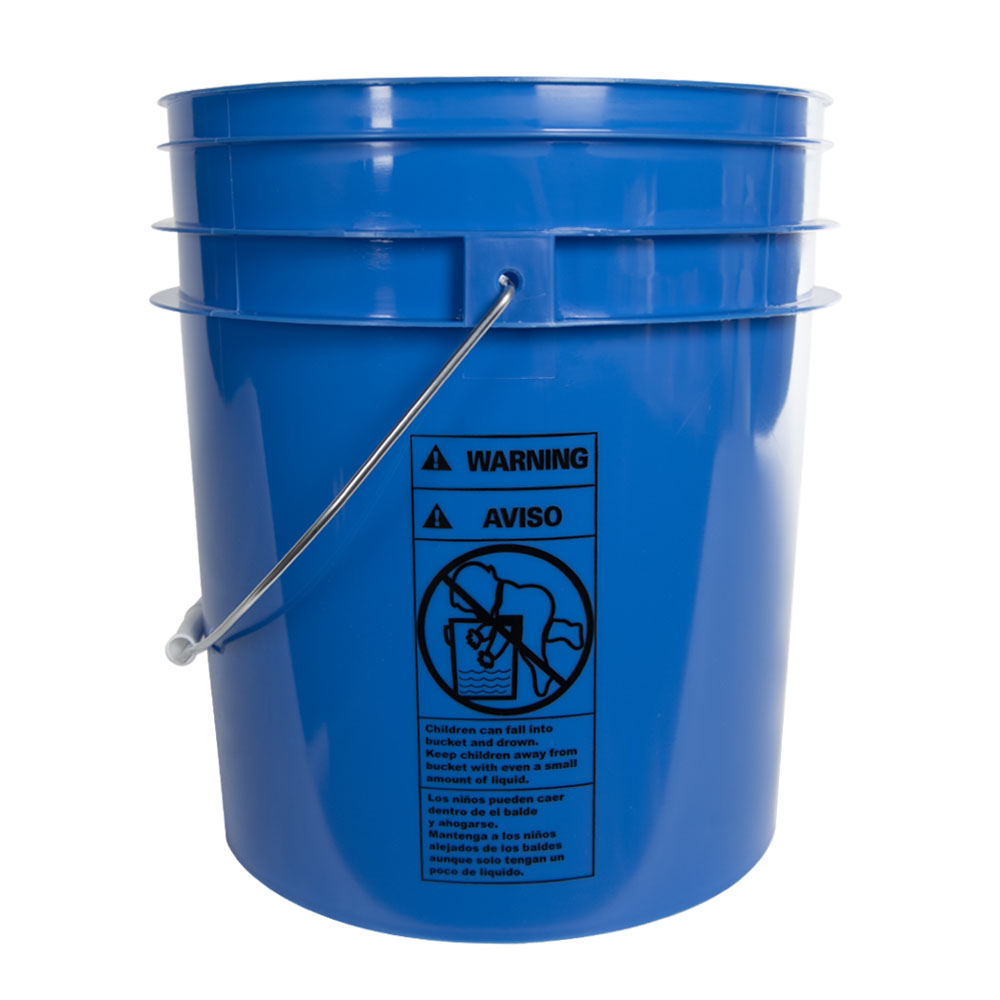 Blue 4 Gallon Bucket (Lid Sold Separately) U.S. Plastic Corp.