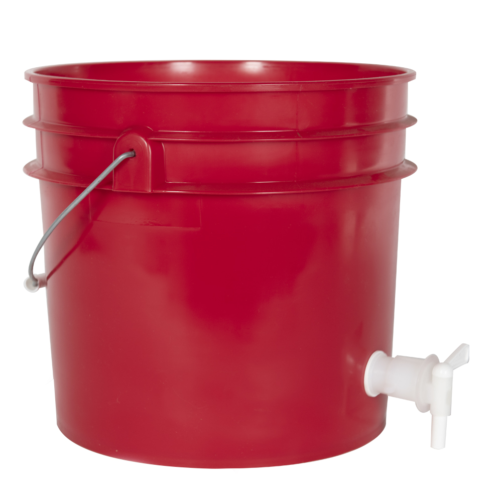 Premium Red 3 1 2 Gallon Tamco Modified Bucket With Spigot U S   17174psku 