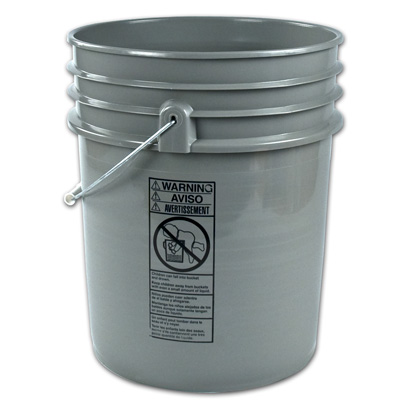 Premium Gray 5 Gallon Bucket | U.S. Plastic Corp.