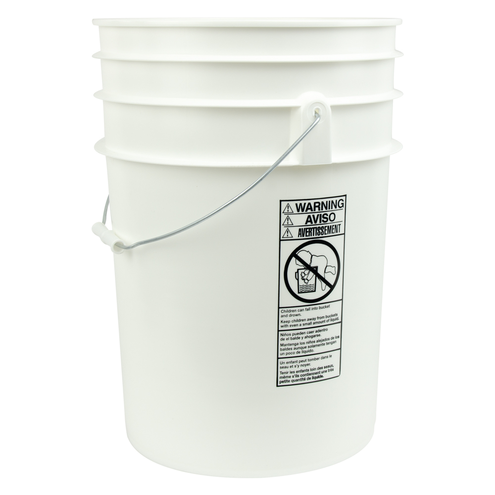 7 Gallon Round Buckets & Lids U.S. Plastic Corp.