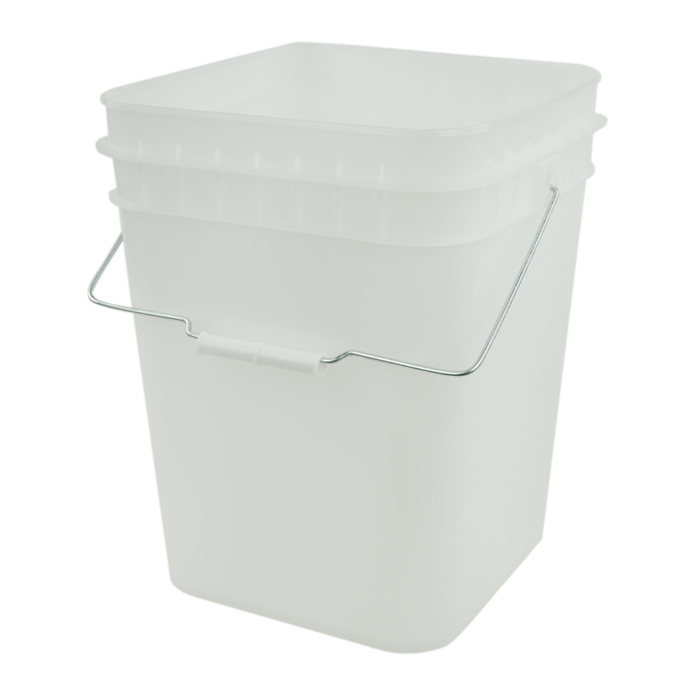 Economy Natural Gallon Square Bucket U S Plastic Corp