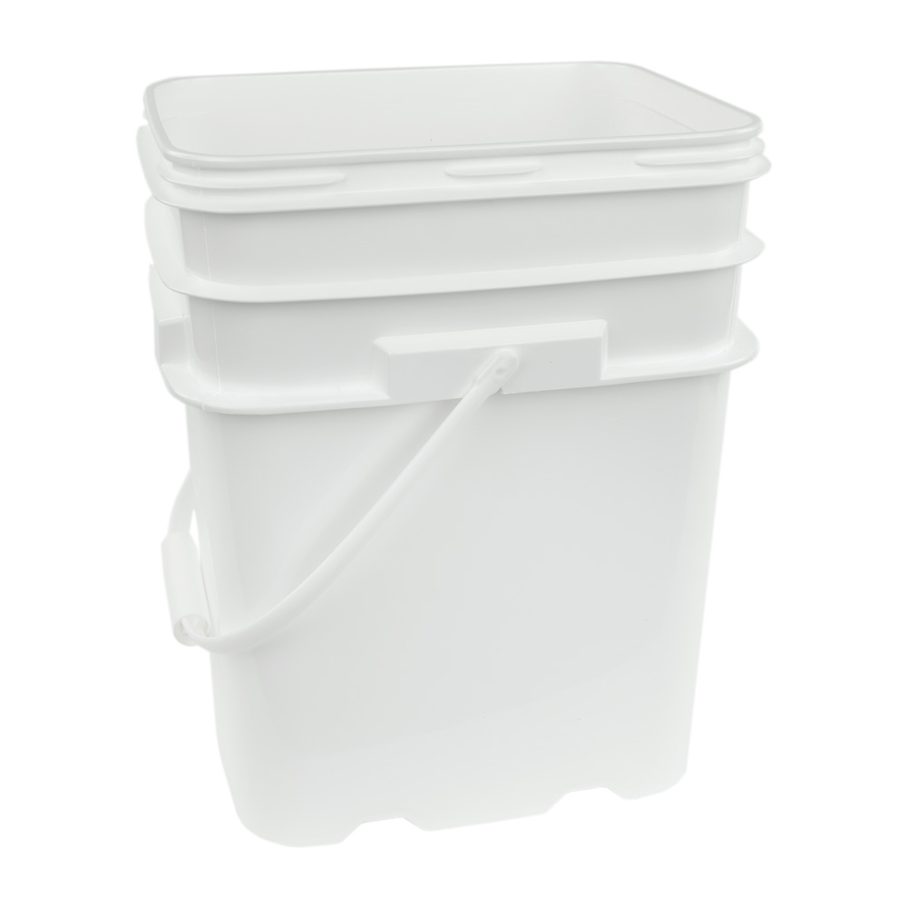 5.3 Gallon White EZ Stor Pail with Handle | U.S. Plastic Corp.