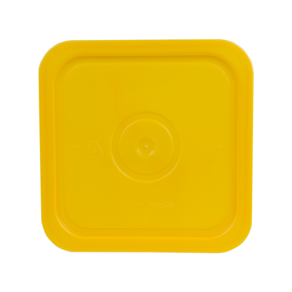 Economy Yellow 4 Gallon Square Lid for Bucket # 4101 | U.S. Plastic Corp.