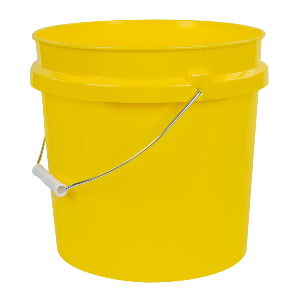 Yellow 2 Gallon HDPE Bucket U.S. Plastic Corp.