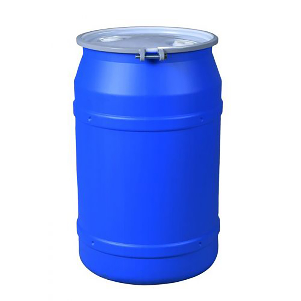 55 Gallon Blue Straight Sided Open Head Poly Drum With 2 And 2 Bungs Lid And Metal Bolt Ring Us 