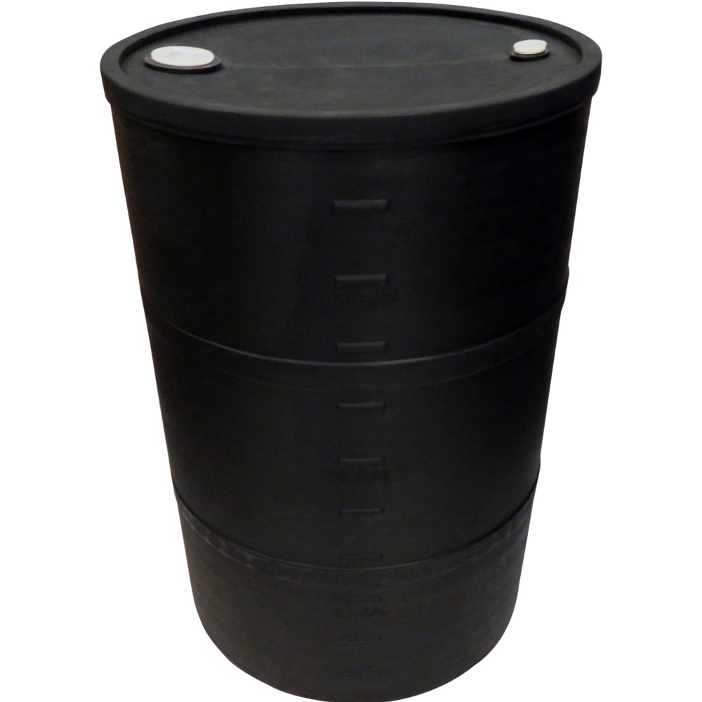 55 Gallon Black Closed Head Drum 2325 Dia X 35 Hgt Us Plastic Corp 4564