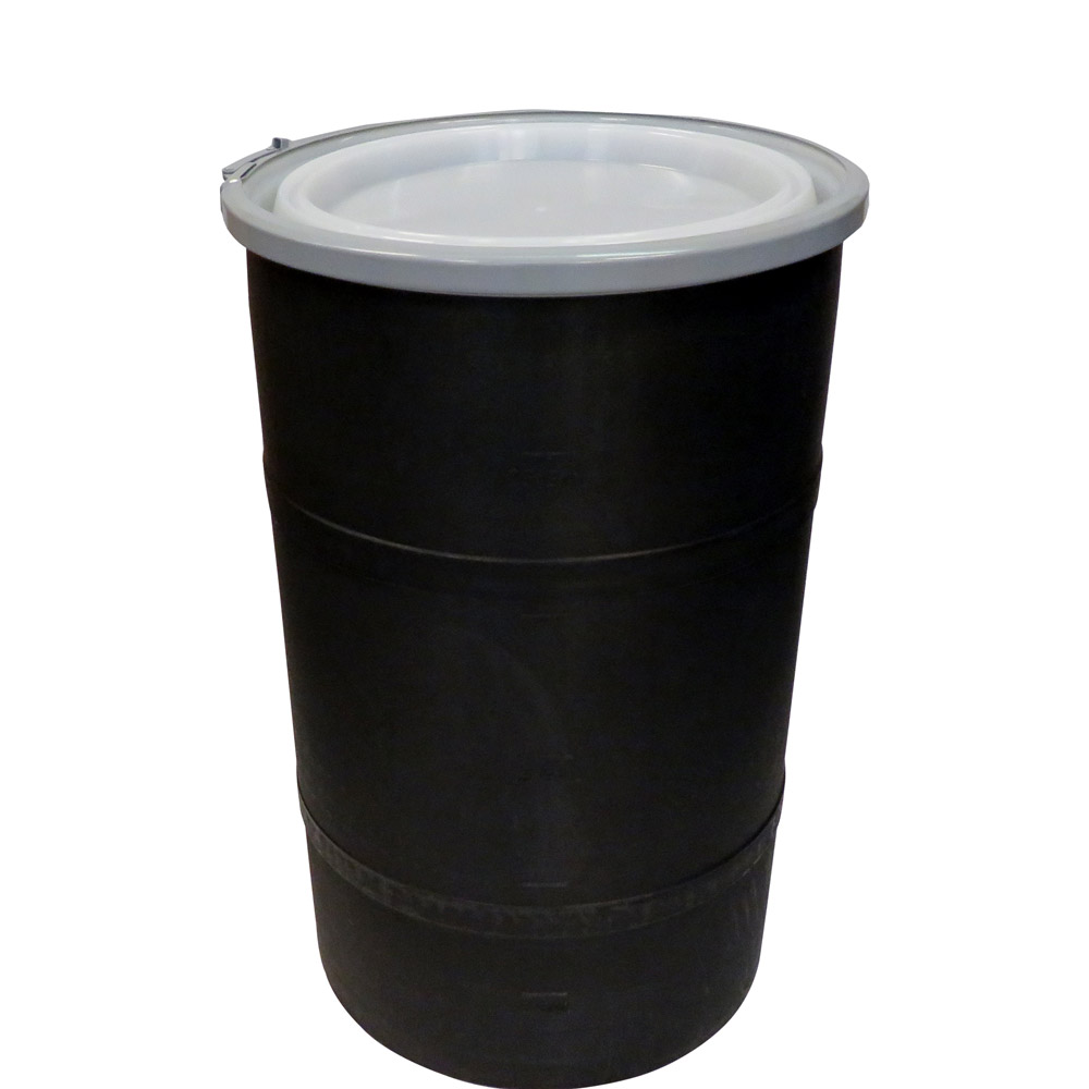 30 Gallon Black Open Head Drum 20.25