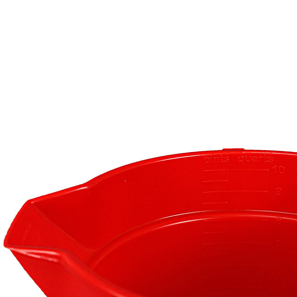 10 Quart Red Deluxe Heavy Duty Bucket | U.S. Plastic Corp.