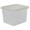 Clear Half Stowaway® Box with Lid - 6-3/5" L x 8" W x 5-1/2" Hgt.