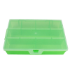 Translucent Lime Small Organizer Case with Clear Lid - 7" L x 3-3/4" W x 1" Hgt.