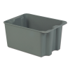 24" L x 19" W x 14" Hgt. Gray Plexton® Stack-N-Nest® Fiberglass Pan