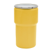 14 Gallon Yellow Open Head Poly Drum with Metal Lever-Lock Ring