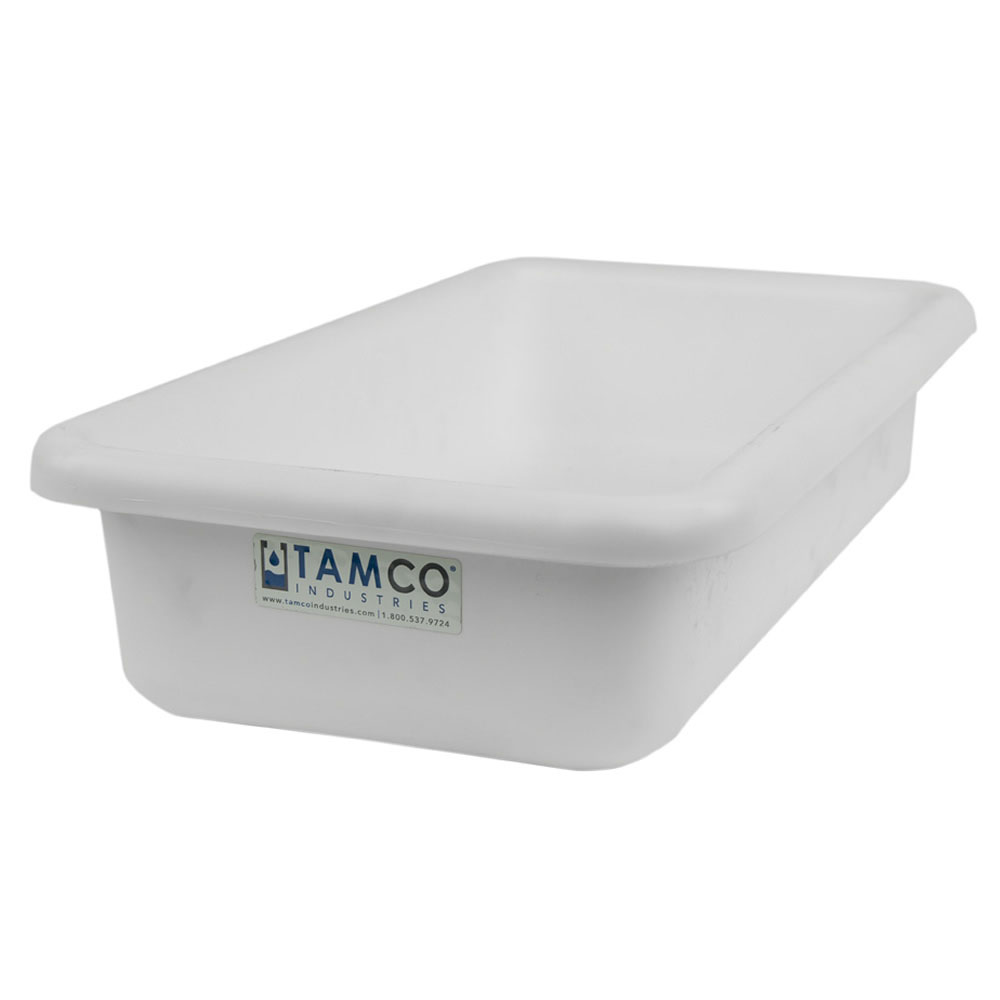 12 18 L X 8 14 W X 3 H White Polyethylene Tamco® Tote Pan Us