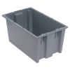 18" L x 11" W x 9" Hgt. Gray Quantum® Stack & Nest Tote