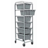 Gray 6 Tub Rack - 27" L x 19" W x 71" Hgt.