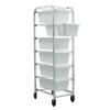 White 6 Tub Rack - 27" L x 19" W x 71" Hgt.