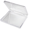 Clear Hinged Box - 3-9/16" L x 2-9/16" W x 1/2" Hgt.