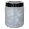 1000mL Kartell Round HDPE Jars with Screw Caps - Case of 10