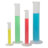 4 Piece Polypropylene Graduated Cylinder Set