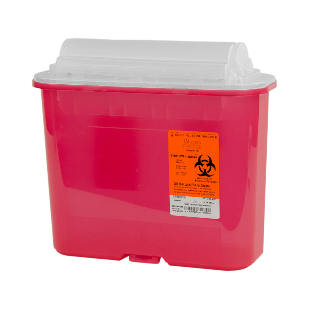 Stackable Sharps Container with Locking Lid 2 Gallon