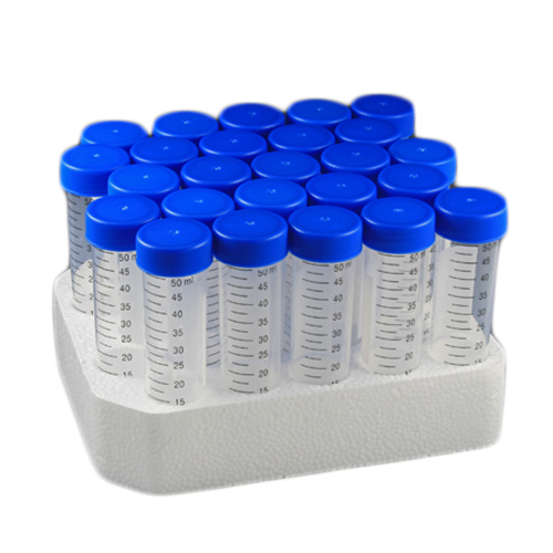 50mL Polypropylene Centrifuge Tubes with Attached Caps & Rack - Sterile ...