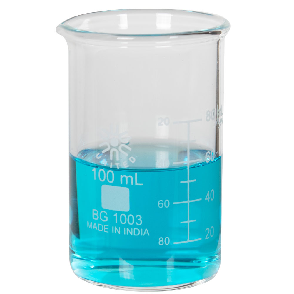 100ml Low Form Heavy Duty Glass Beakers Us Plastic Corp 1090