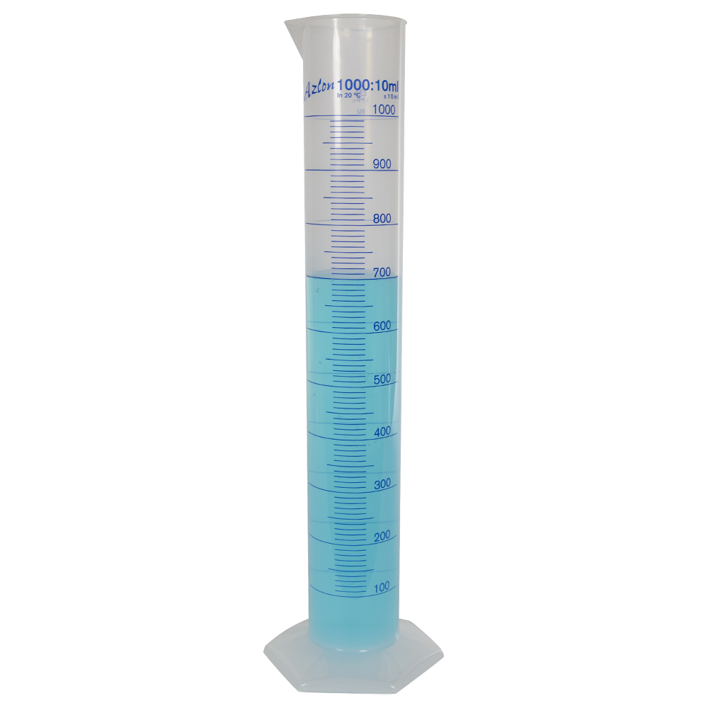 1000mL Azlon® Polypropylene Economy Printed Graduations Cylinder | U.S ...