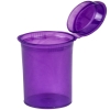 30 Dram/3.75 oz. Transparent Violet Squeezetop® Hinged Lid Vial