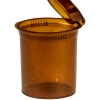 60 Dram/7.50 oz. Transparent Amber Squeezetop® Hinged Lid Vial