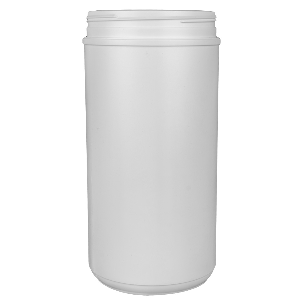 100 oz. HDPE White Canister 120mm Neck (Lid Sold Separately) | U.S ...