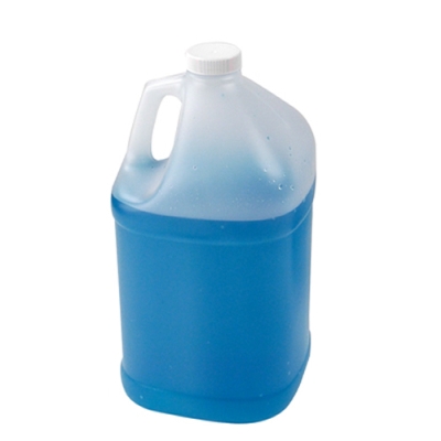 1 Gallon Natural HDPE Square Jug with 38/400 White Ribbed Cap with F217 ...