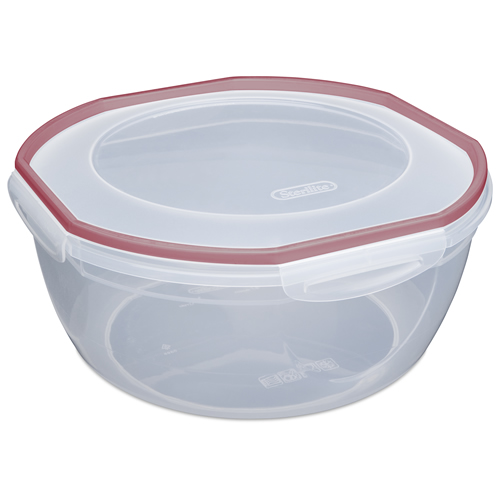 Sterilite® Ultra•Seal™ 8.1 Quart Bowl w/Rocket Red Accents - 12