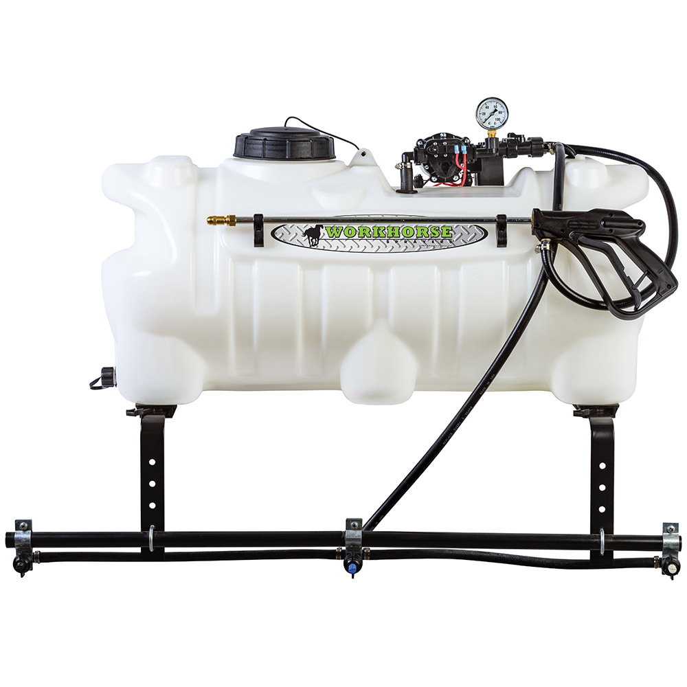 25 Gallon ATV Sprayer with Wand, Boom with 3 Nozzles & 2.2 GPM Pump U