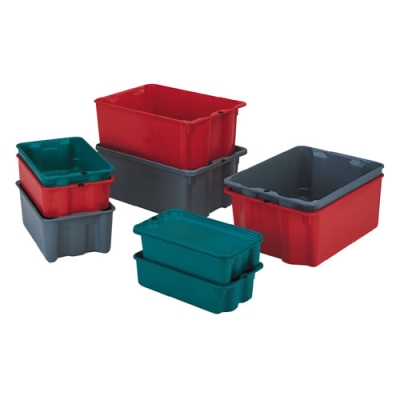 LEWISBins+®  Plexton® Stack-N-Nest® Fiberglass Pans, Covers & Dollies