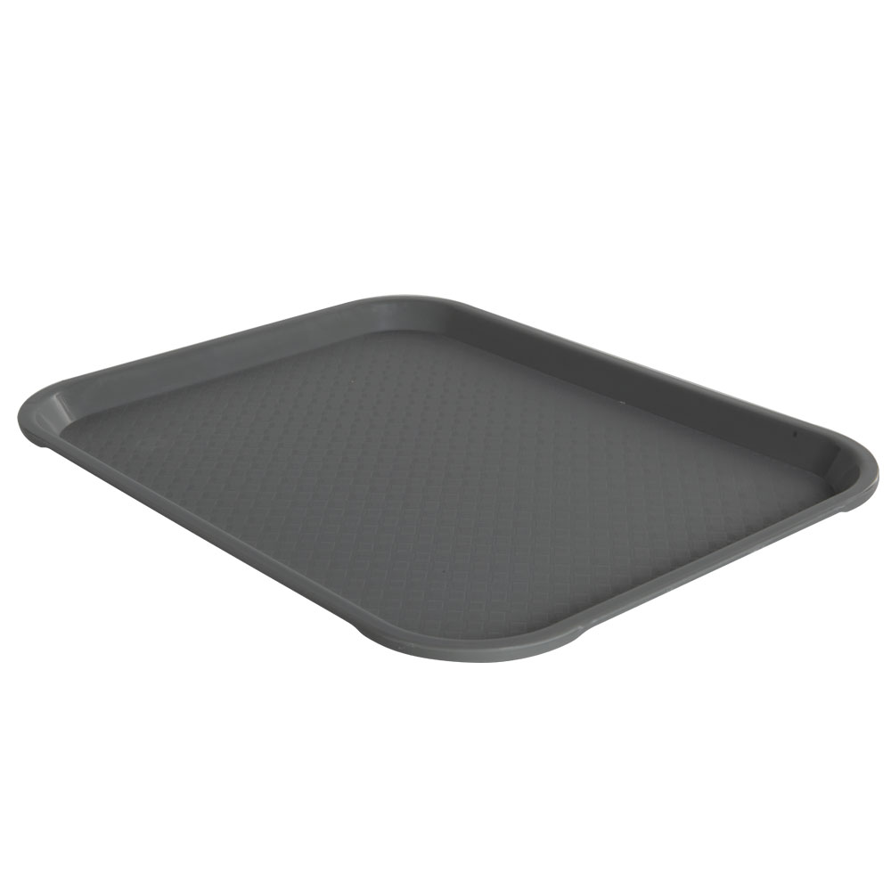 Gray Polypropylene Food Tray - 13-13/16