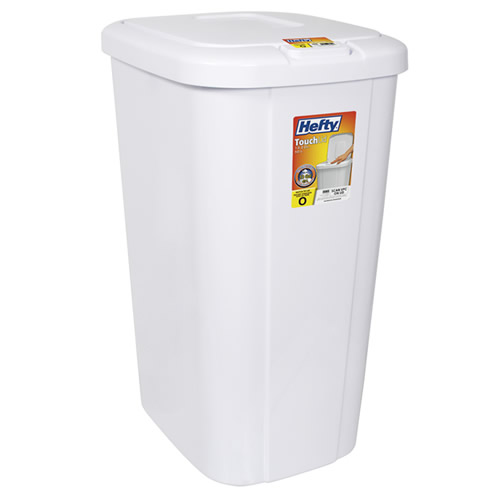 Hefty® White 13.3 Gallon Touch Lid Trash Can U.S. Plastic Corp.