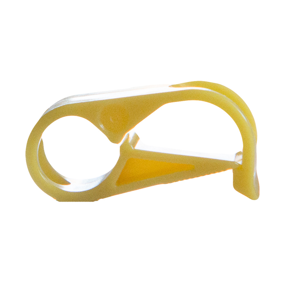 Yellow 1 Position Acetal Tubing Clamp for Tubing up to 0.25