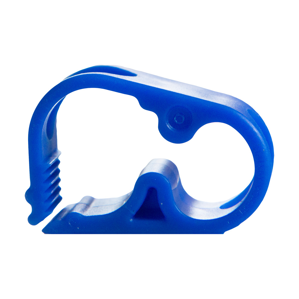 Blue 6 Position Polypropylene Tubing Clamp for Tubing up to 0.45