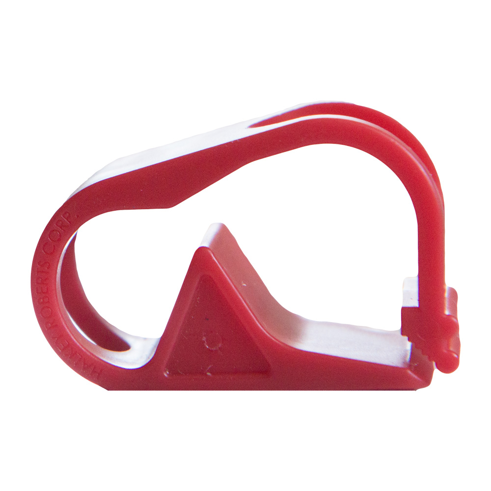 Red 1 Position Polypropylene Tubing Clamp for Tubing up to 0.50