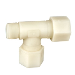 Jaco Kynar®, Nylon & Polypropylene Tube x MPT x Tube Tee Fittings