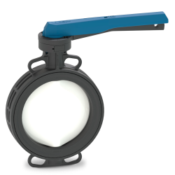 2" GF ® Type 565 PVC Wafer Butterfly Valve with EPDM Seal - Lever Operation