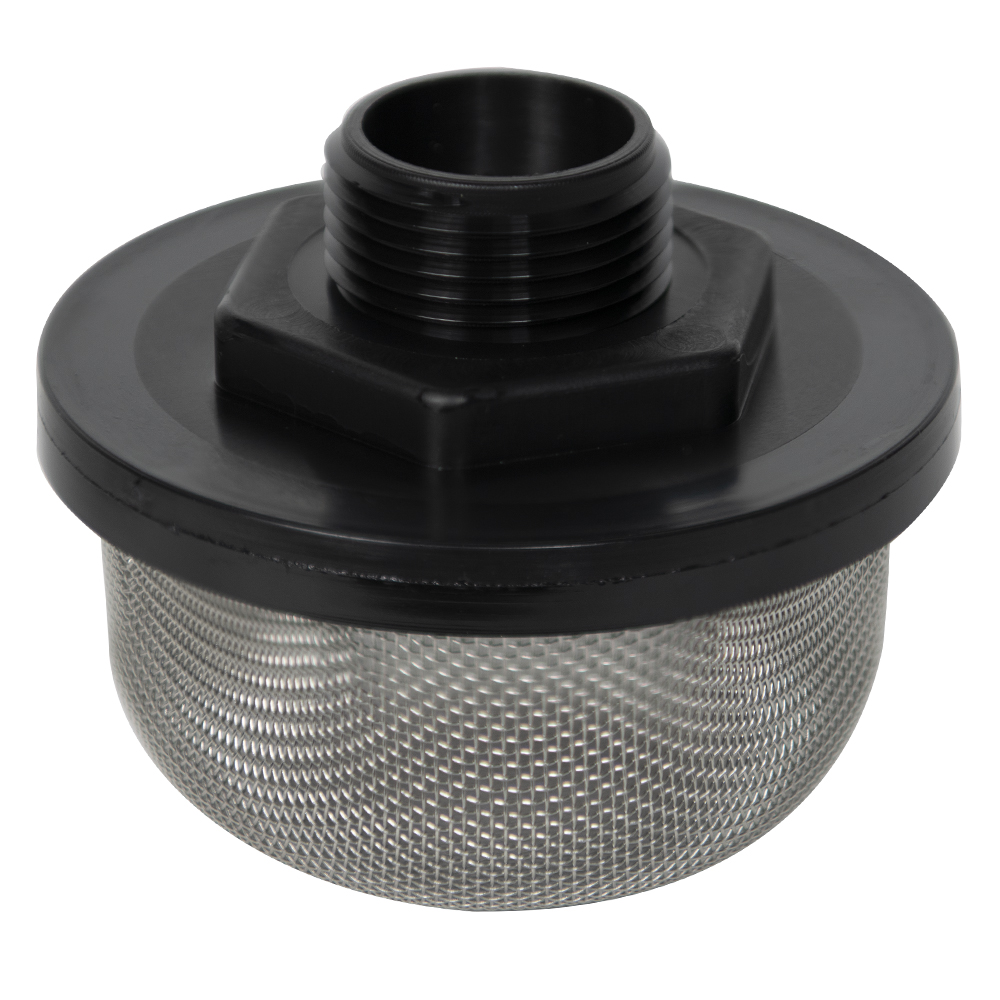 1" MNPT x 20 Mesh x 3.5" Dia. Nylon/Stainless Steel Suction Strainer